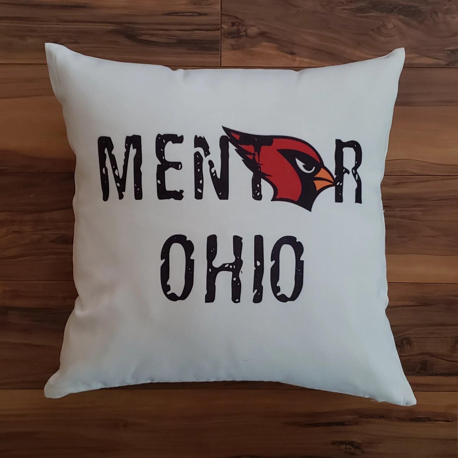 Mentor Ohio Cardinal Pillow