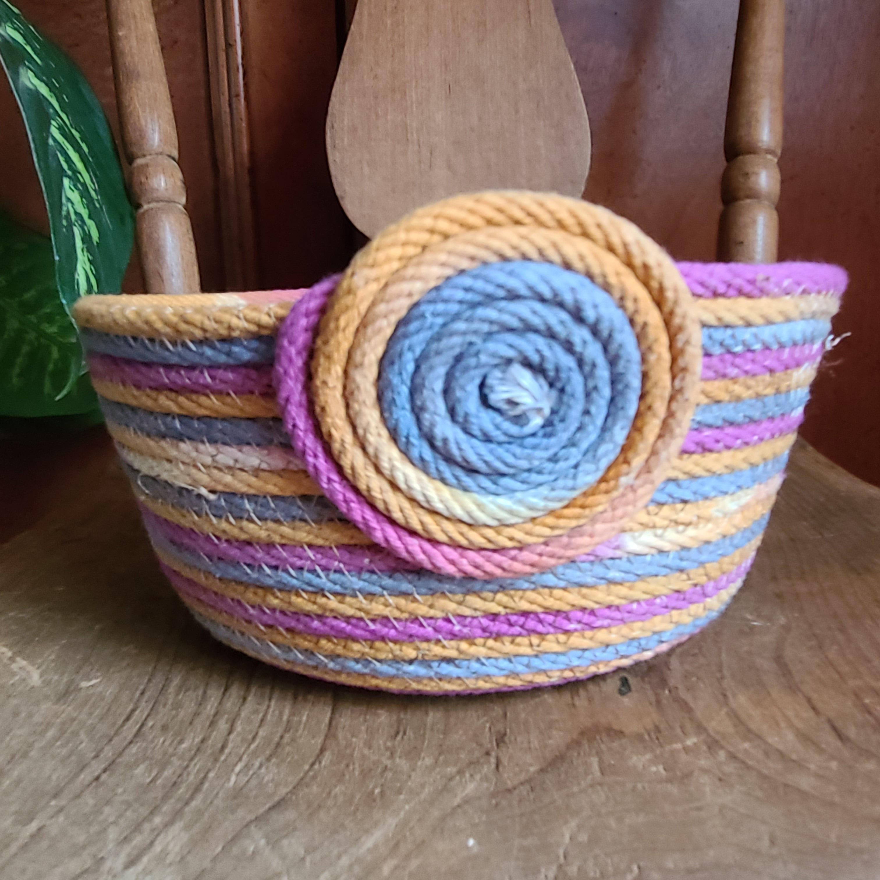 Rope Bowl hand dyed Small Multi