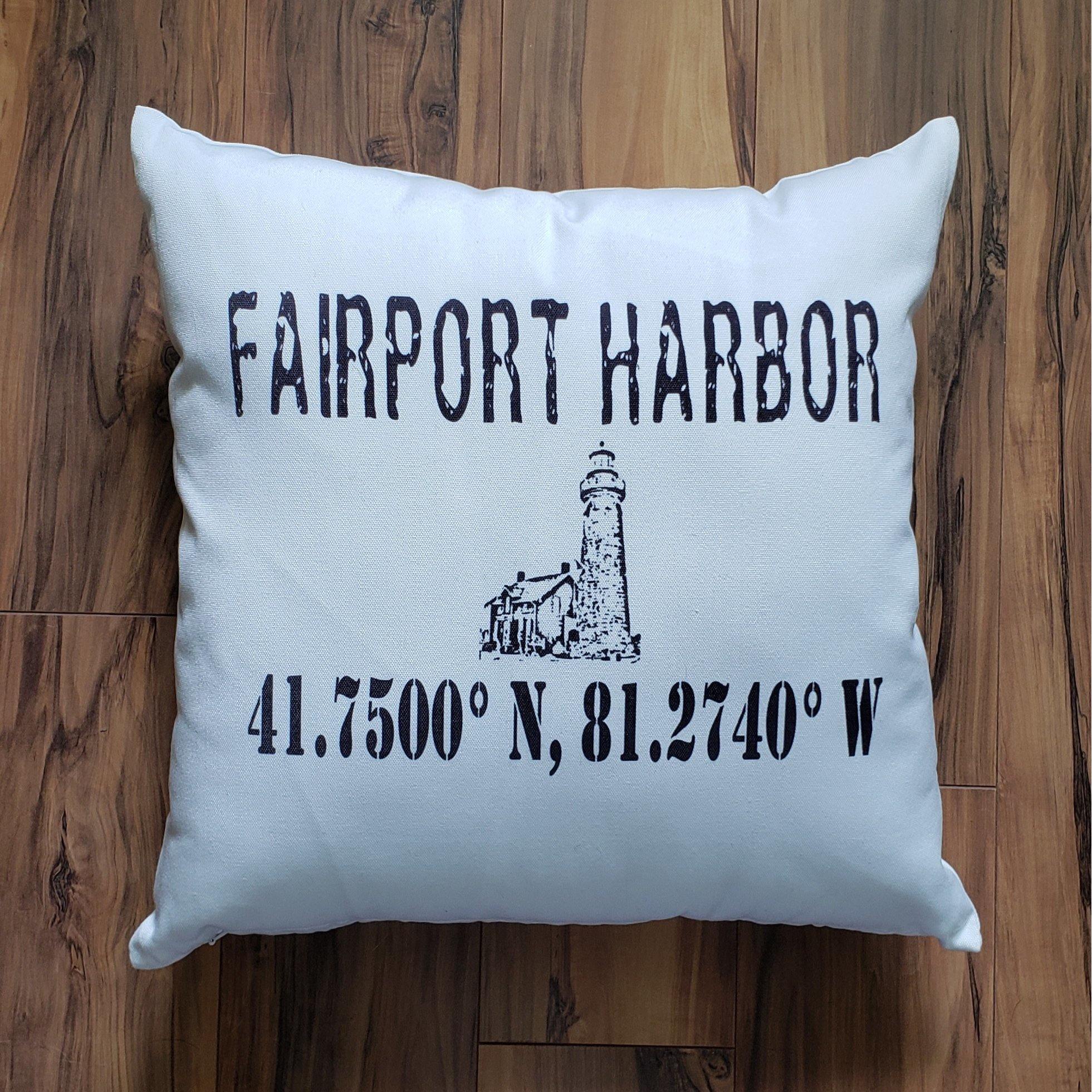 Fairport Harbor Ohio Lighthouse Pillow